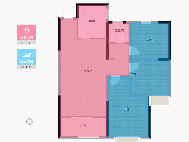 山东省-菏泽市-中达诚府-97.13-户型库-动静分区