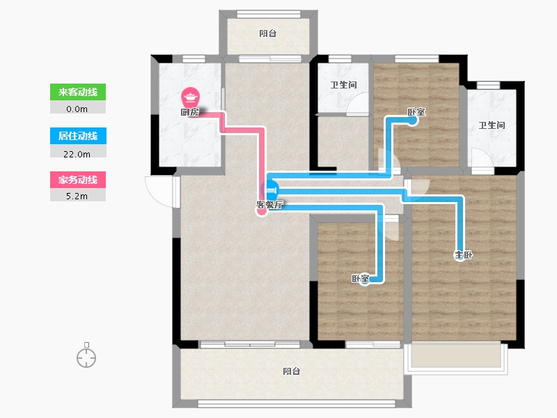 河南省-漯河市-基时芳语堂-103.58-户型库-动静线