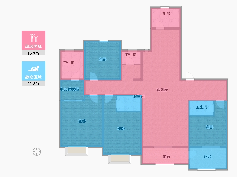 山东省-菏泽市-中达诚府-197.02-户型库-动静分区