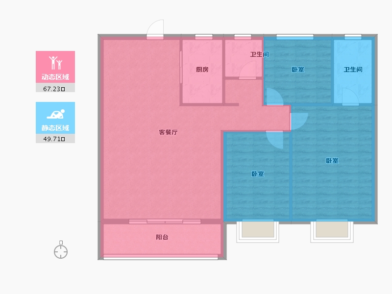 山东省-泰安市-城建首府-107.37-户型库-动静分区