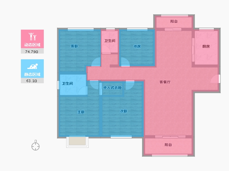 山东省-菏泽市-壹品公馆-123.21-户型库-动静分区