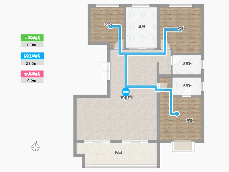 山东省-菏泽市-万城蓝钻庄园-106.41-户型库-动静线