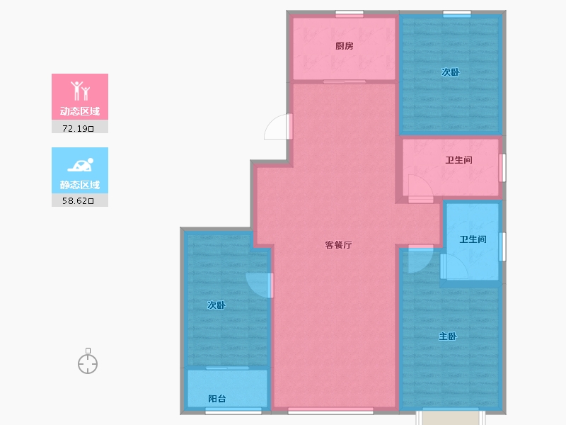 山东省-潍坊市-九州方园国际-117.88-户型库-动静分区