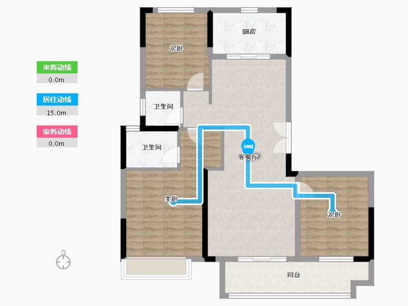 河南省-南阳市-中梁金科江山印-102.94-户型库-动静线