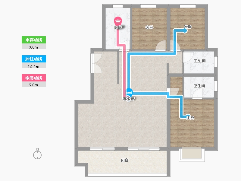 山东省-菏泽市-万城蓝钻庄园-102.40-户型库-动静线