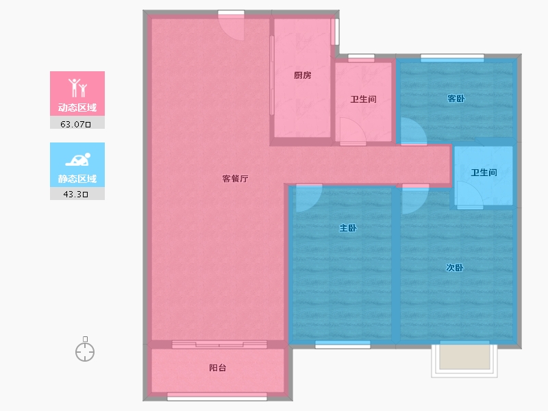 山东省-菏泽市-壹品公馆-96.00-户型库-动静分区