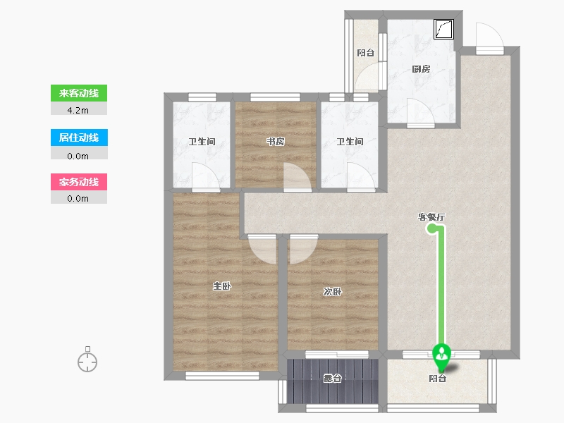 湖南省-岳阳市-江河颐璟城-79.31-户型库-动静线