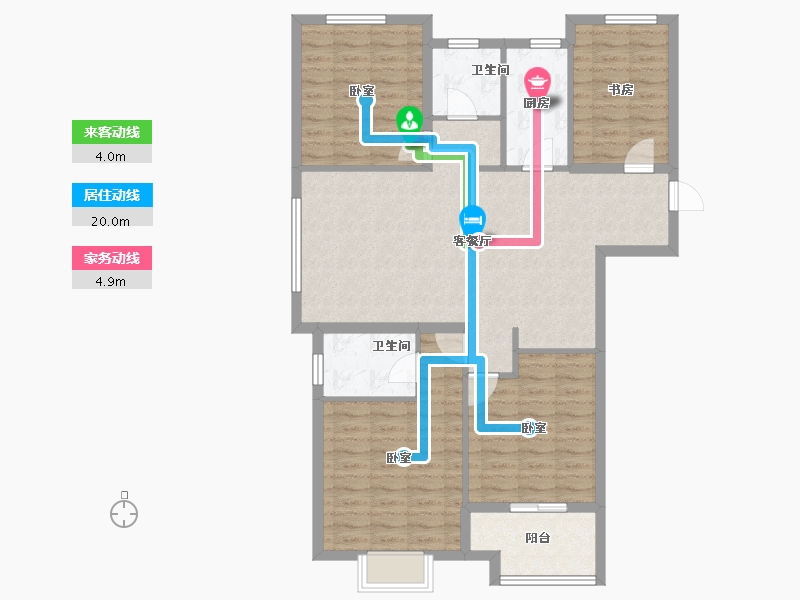 山东省-泰安市-城建首府-106.24-户型库-动静线