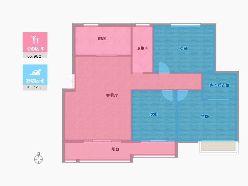 山东省-济宁市-银河佳苑-108.01-户型库-动静分区