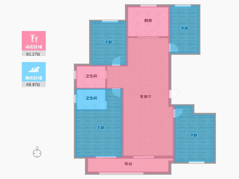 山东省-济宁市-绿城·诚园-136.09-户型库-动静分区