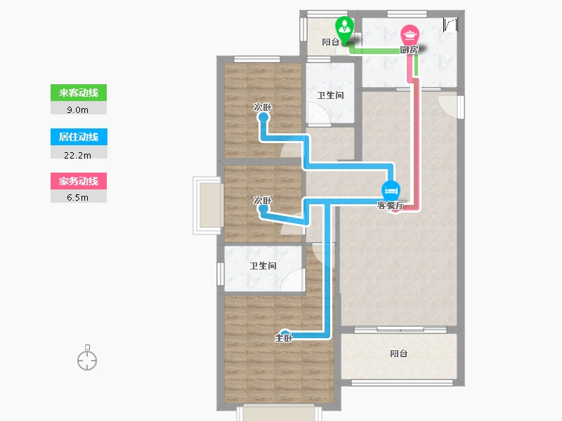 山东省-济宁市-济宁恒大御峰-99.85-户型库-动静线