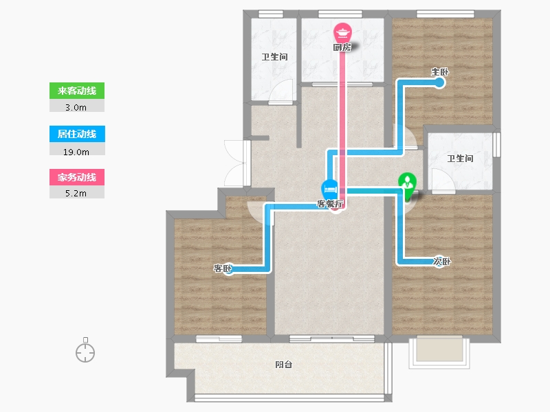 山东省-菏泽市-万城蓝钻庄园-96.01-户型库-动静线