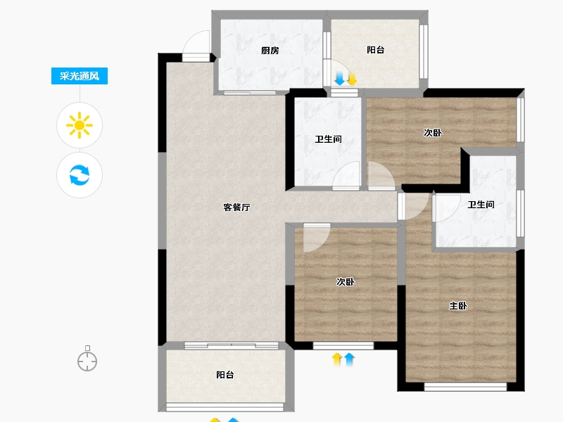 贵州省-黔东南苗族侗族自治州-常驰·山与城-90.01-户型库-采光通风