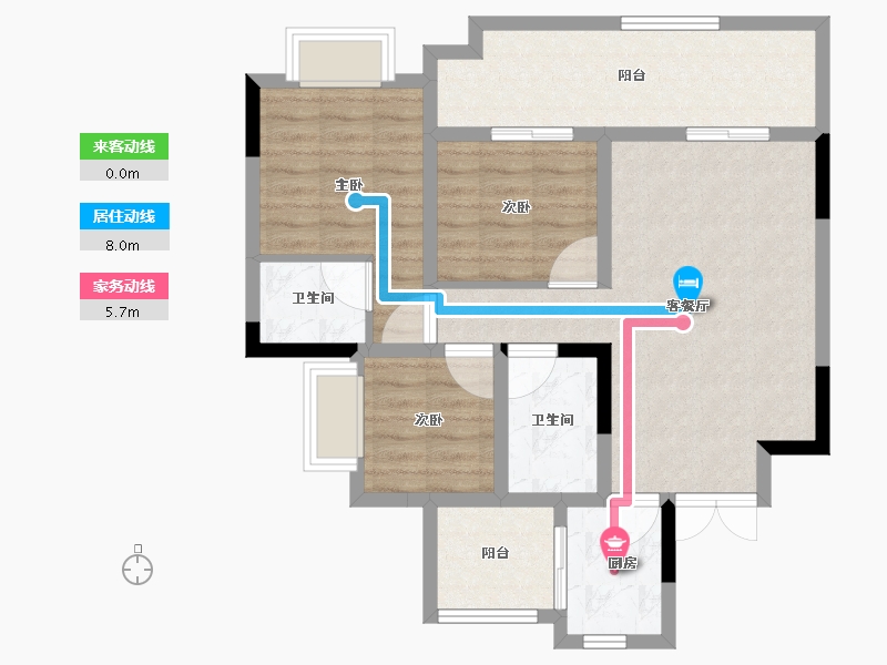 四川省-宜宾市-海成高铁生态城·西区A组团-78.69-户型库-动静线