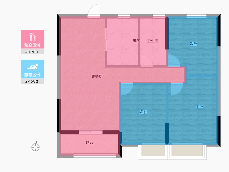 湖北省-黄石市-正泰华府-78.13-户型库-动静分区