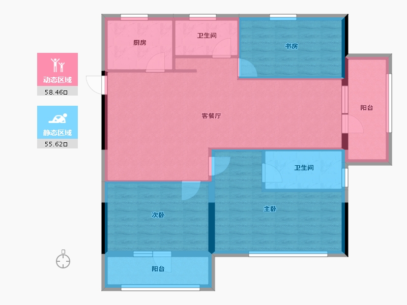 山东省-济宁市-金色兰庭香堤-103.21-户型库-动静分区