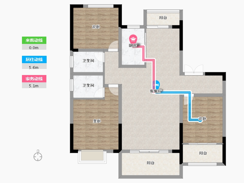 河南省-洛阳市-美景麓园-115.17-户型库-动静线