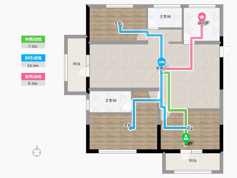 山东省-济宁市-金色兰庭香堤-104.14-户型库-动静线