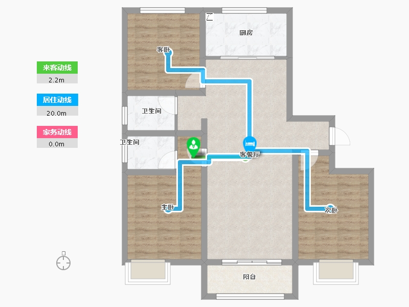 山东省-菏泽市-城盛豪庭-90.41-户型库-动静线