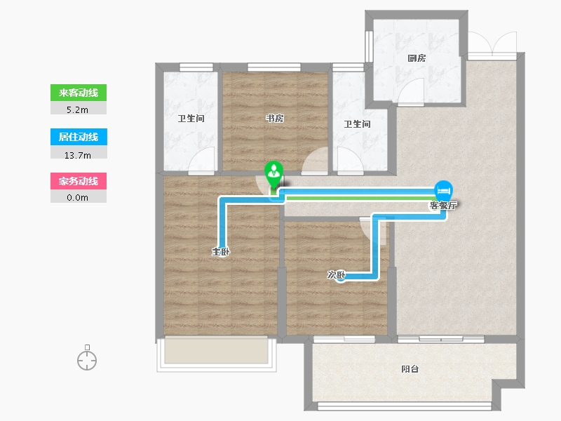 山东省-菏泽市-绿城桂语铂悦-92.93-户型库-动静线