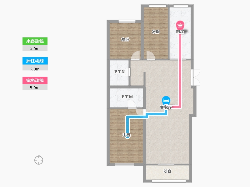 辽宁省-葫芦岛市-三和恬园-102.50-户型库-动静线