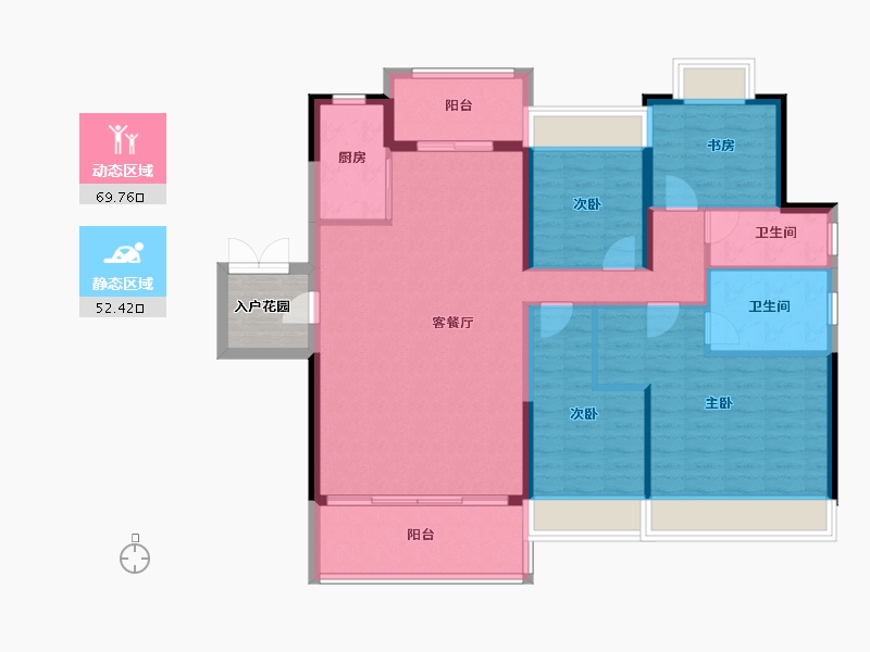 贵州省-黔东南苗族侗族自治州-榕江山湖海·悦府-114.40-户型库-动静分区