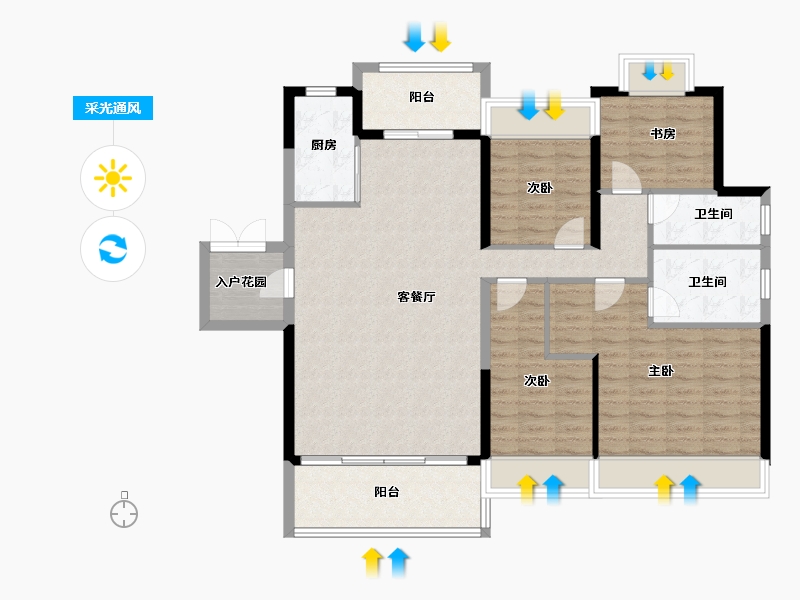 贵州省-黔东南苗族侗族自治州-榕江山湖海·悦府-114.40-户型库-采光通风