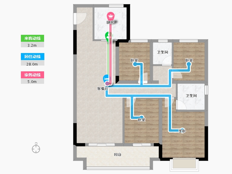 河南省-漯河市-昌建峰璟-100.68-户型库-动静线