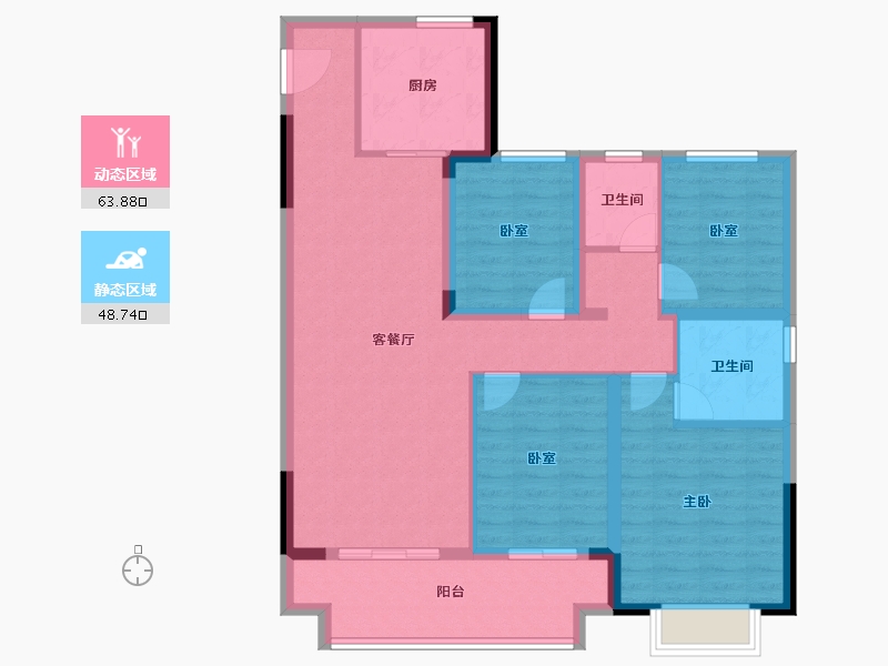 河南省-漯河市-昌建峰璟-100.68-户型库-动静分区