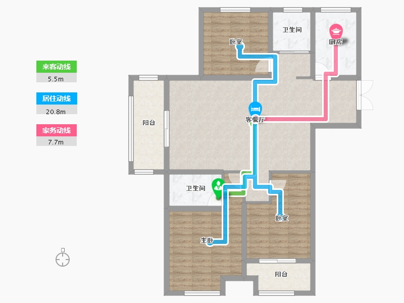 山东省-菏泽市-曹县天润城-106.81-户型库-动静线