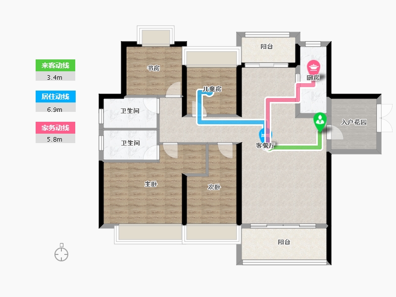 贵州省-黔东南苗族侗族自治州-榕江山湖海·悦府-114.00-户型库-动静线