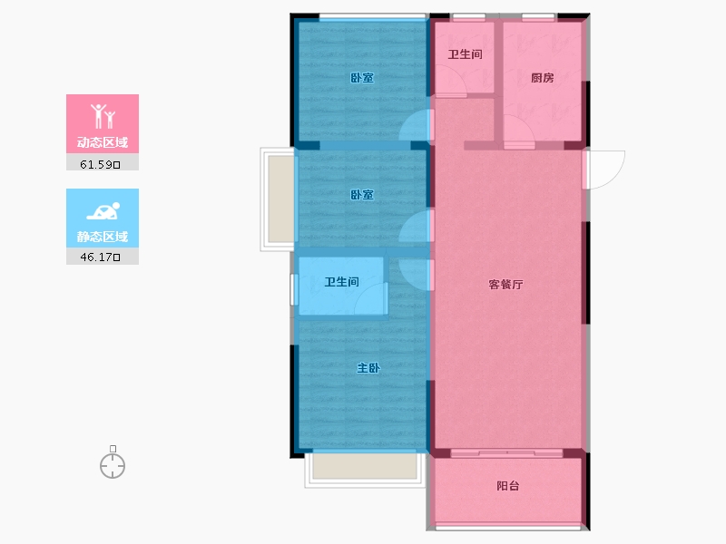 河南省-漯河市-基时芳语堂-96.72-户型库-动静分区