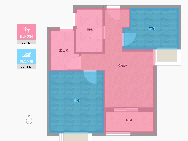 福建省-厦门市-岚海湾-44.62-户型库-动静分区