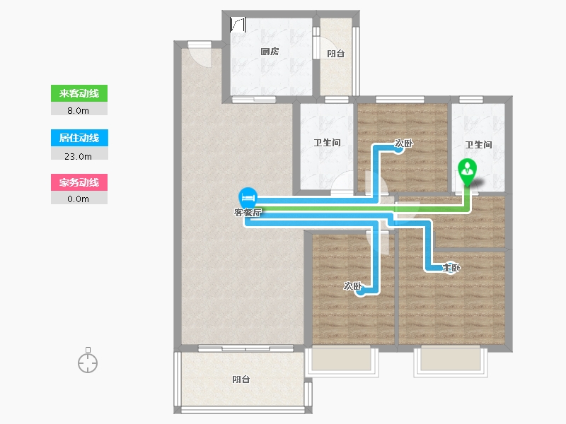 山东省-济宁市-济宁恒大御峰-103.63-户型库-动静线