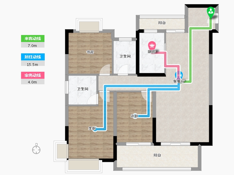 河南省-南阳市-一品金麟府-102.68-户型库-动静线