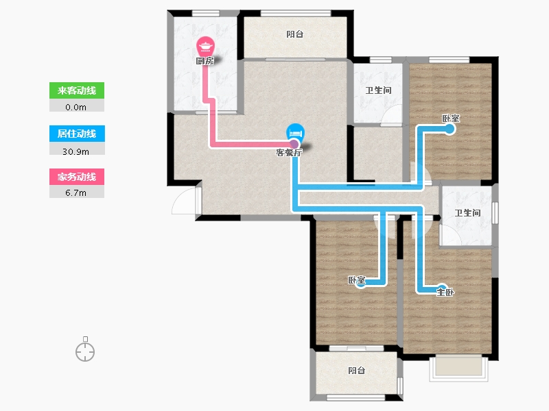 河南省-漯河市-昌建新水岸-125.64-户型库-动静线