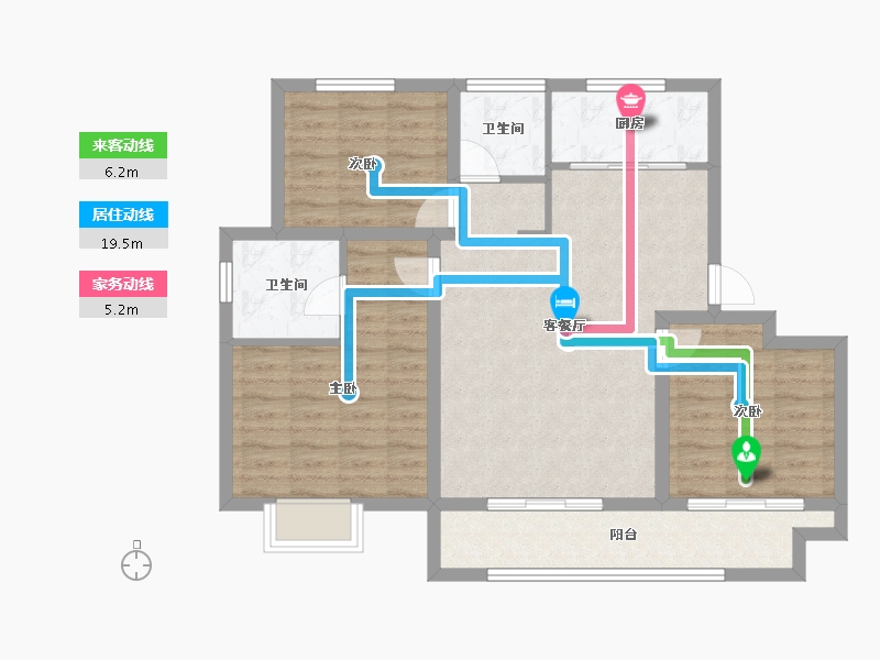 山东省-济宁市-恒兴经典-86.34-户型库-动静线