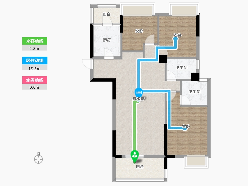 湖北省-黄石市-正泰华府-92.38-户型库-动静线