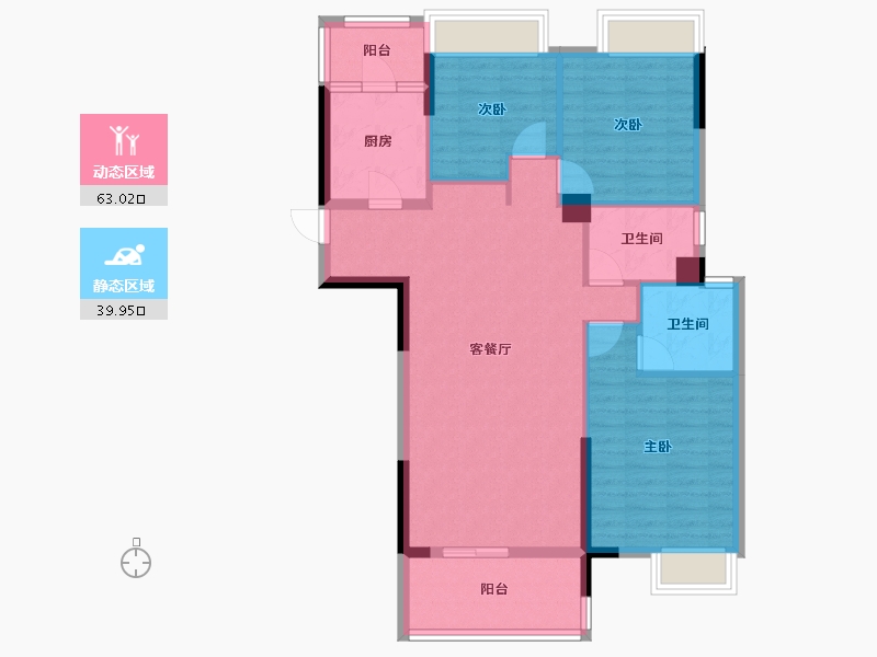 湖北省-黄石市-正泰华府-92.38-户型库-动静分区