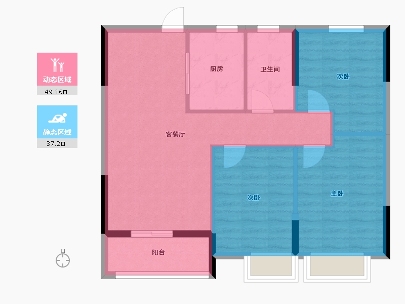 湖北省-黄石市-正泰华府-78.15-户型库-动静分区