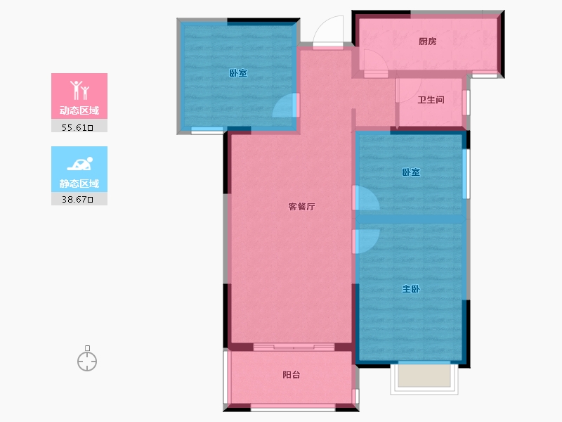 河南省-漯河市-昌建新水岸-83.81-户型库-动静分区