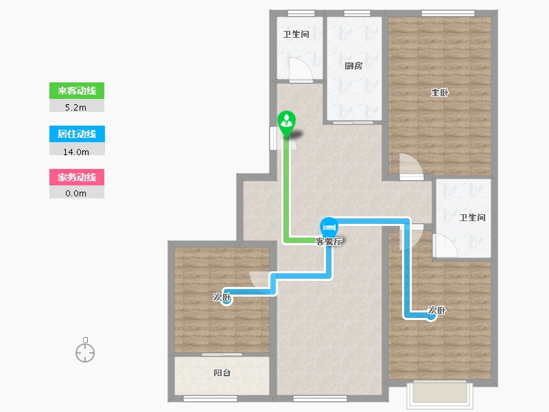 山东省-潍坊市-九州方园国际-127.32-户型库-动静线