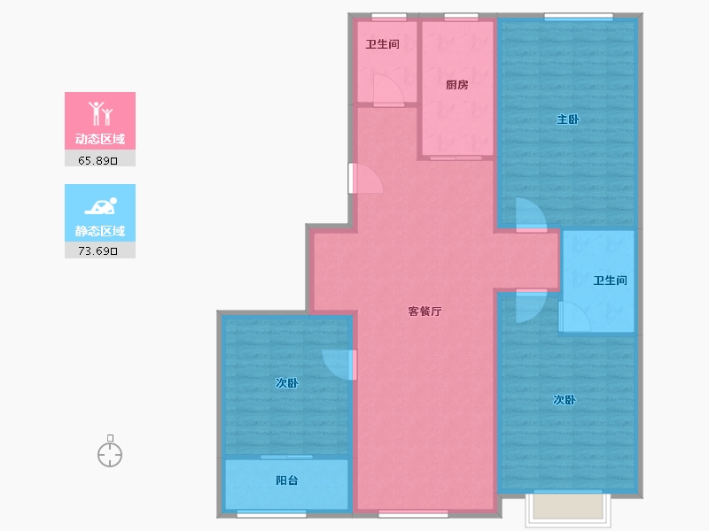 山东省-潍坊市-九州方园国际-127.32-户型库-动静分区