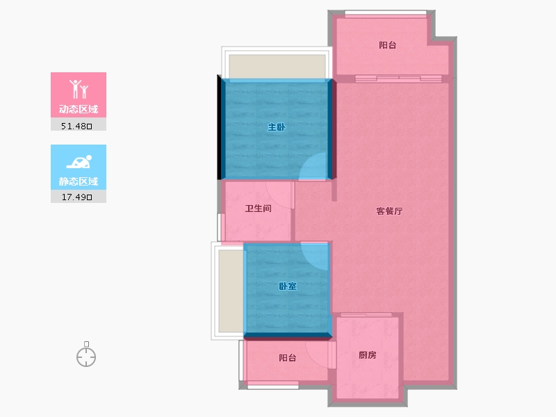 广东省-湛江市-奥园悦时代-61.60-户型库-动静分区