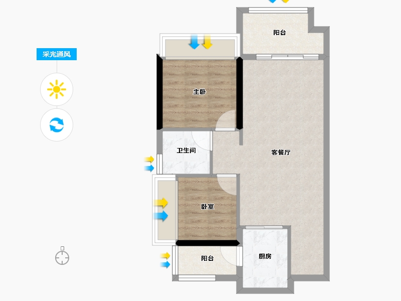 广东省-湛江市-奥园悦时代-61.60-户型库-采光通风