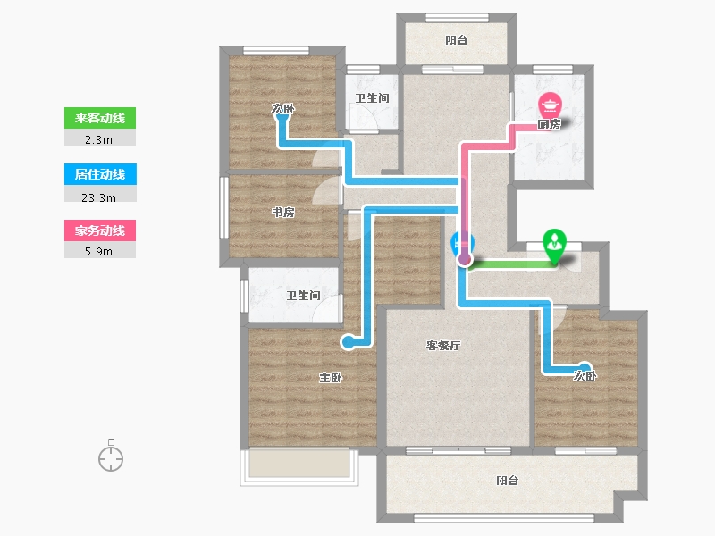 河南省-南阳市-中奥唐河府-109.94-户型库-动静线