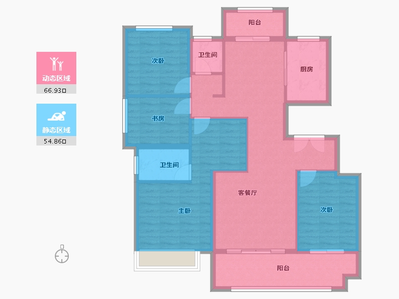 河南省-南阳市-中奥唐河府-109.94-户型库-动静分区