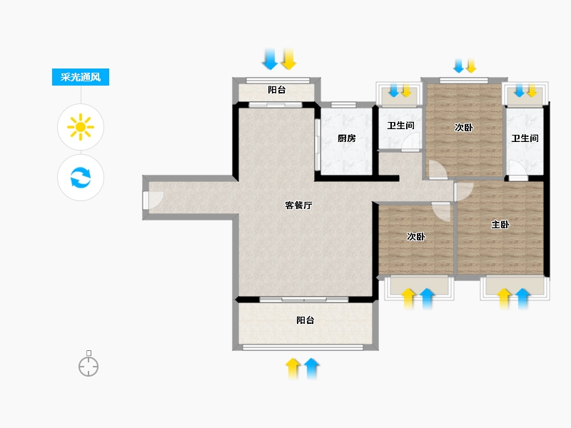 广西壮族自治区-玉林市-陆川碧桂园风华里-112.01-户型库-采光通风