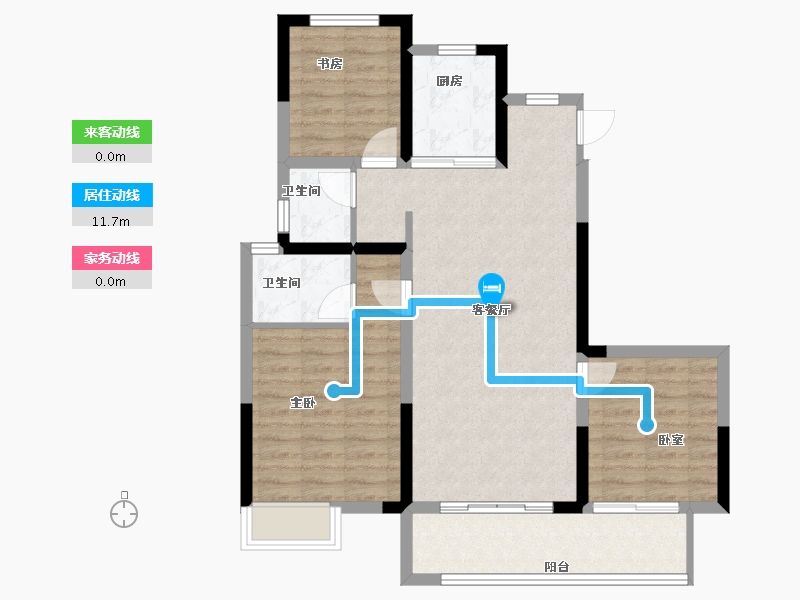 河南省-商丘市-中建观湖宸府-84.08-户型库-动静线