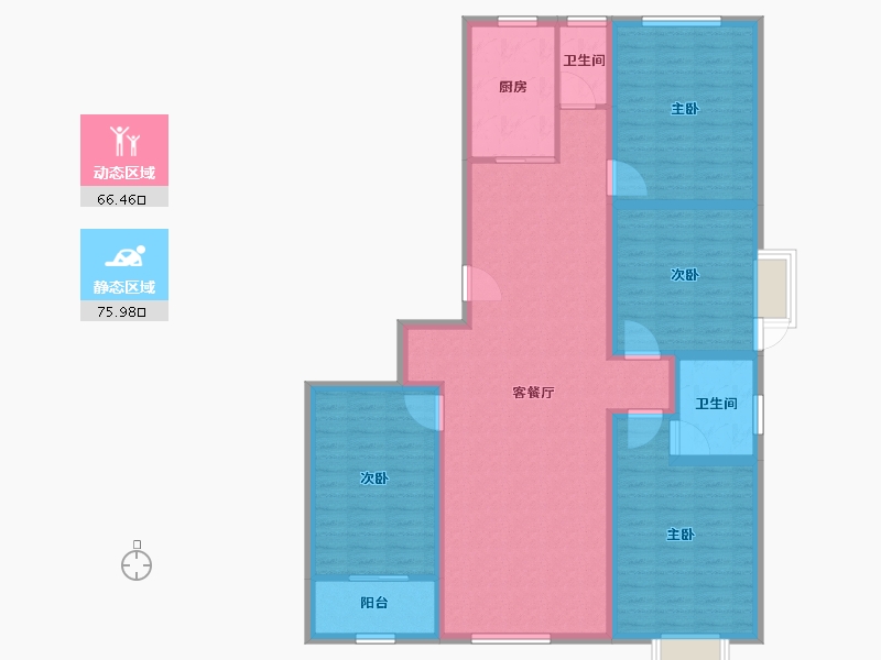 山东省-潍坊市-九州方园国际-128.69-户型库-动静分区